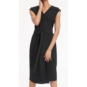 Everlane The Tri-Wrap Tank Dress | Black | Size 6 | Ethically Made,Minimalist